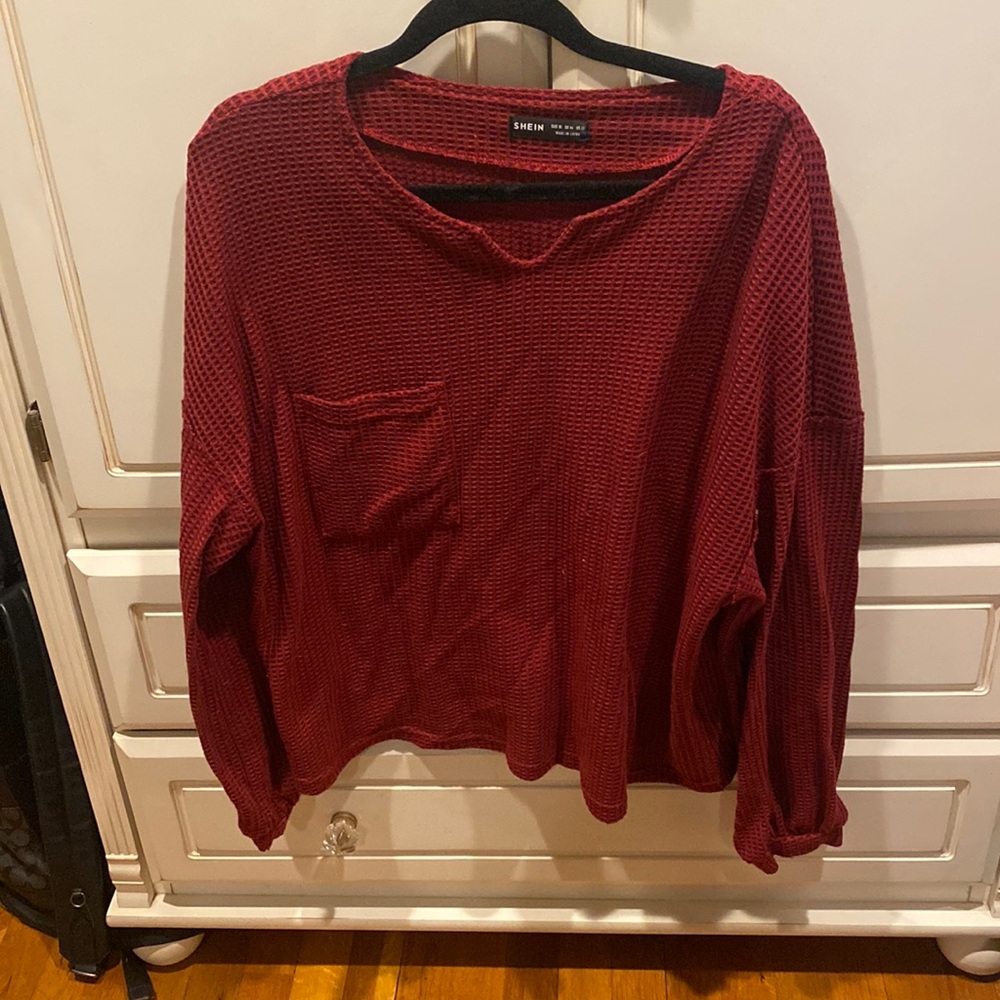NWOT SHEIN Waffle Long Sleeve Top